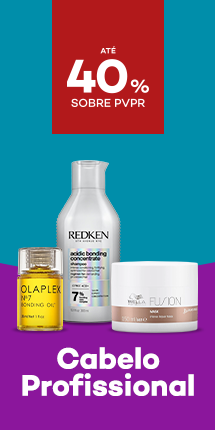 Produtos de Cabelo Profissional com destaque promocional de até 40% sobre preço de Venda ao Público Recomendado